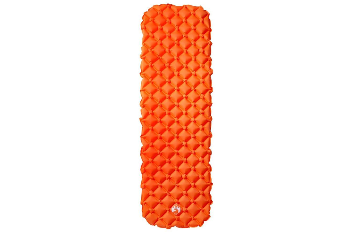 Vidaxl Inflating Camping Mattress 1-person Orange 190x58x6 Cm-2