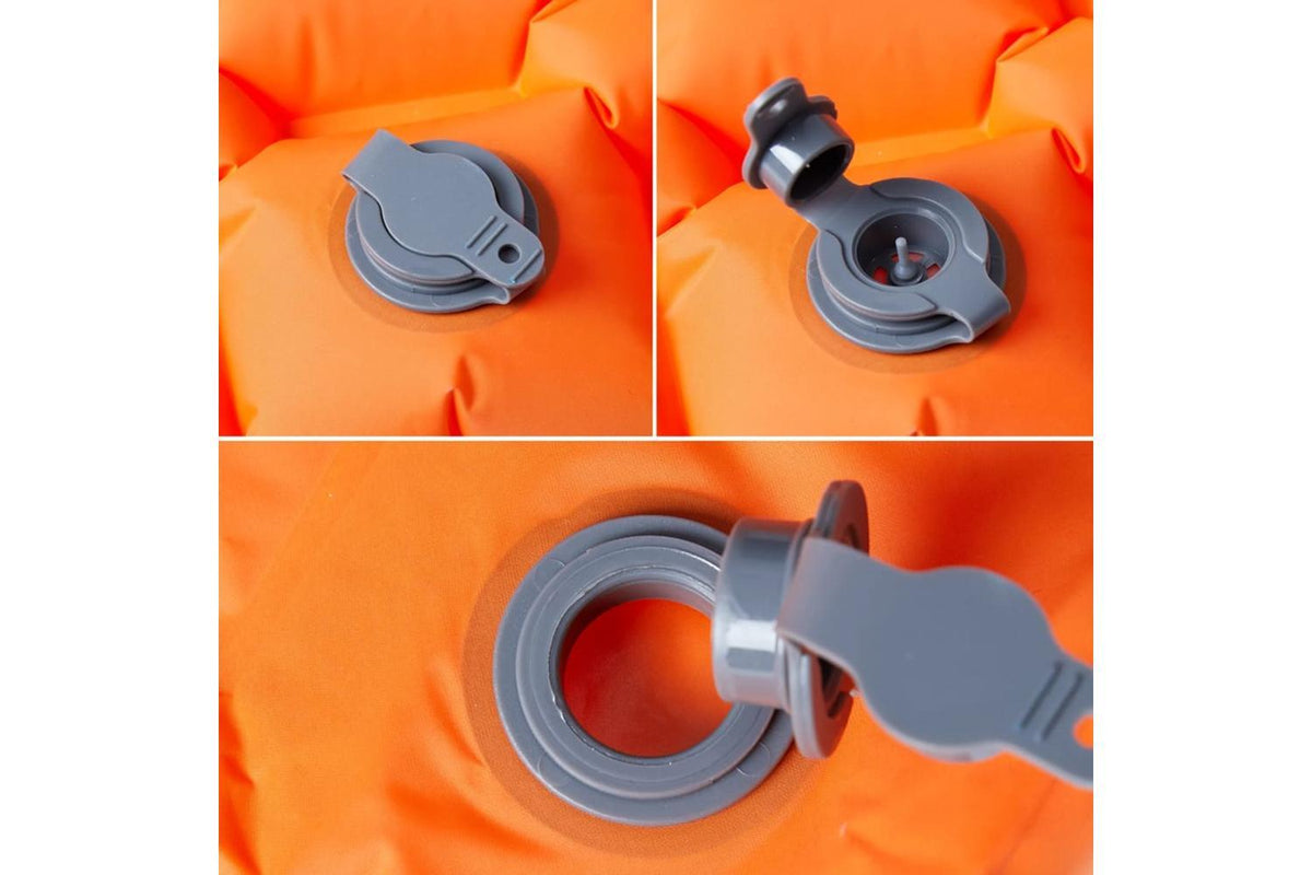 Vidaxl Inflating Camping Mattress 1-person Orange 190x58x6 Cm-4