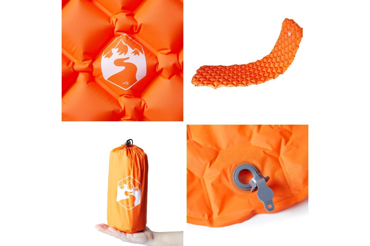 Vidaxl Inflating Camping Mattress 1-person Orange 190x58x6 Cm-5