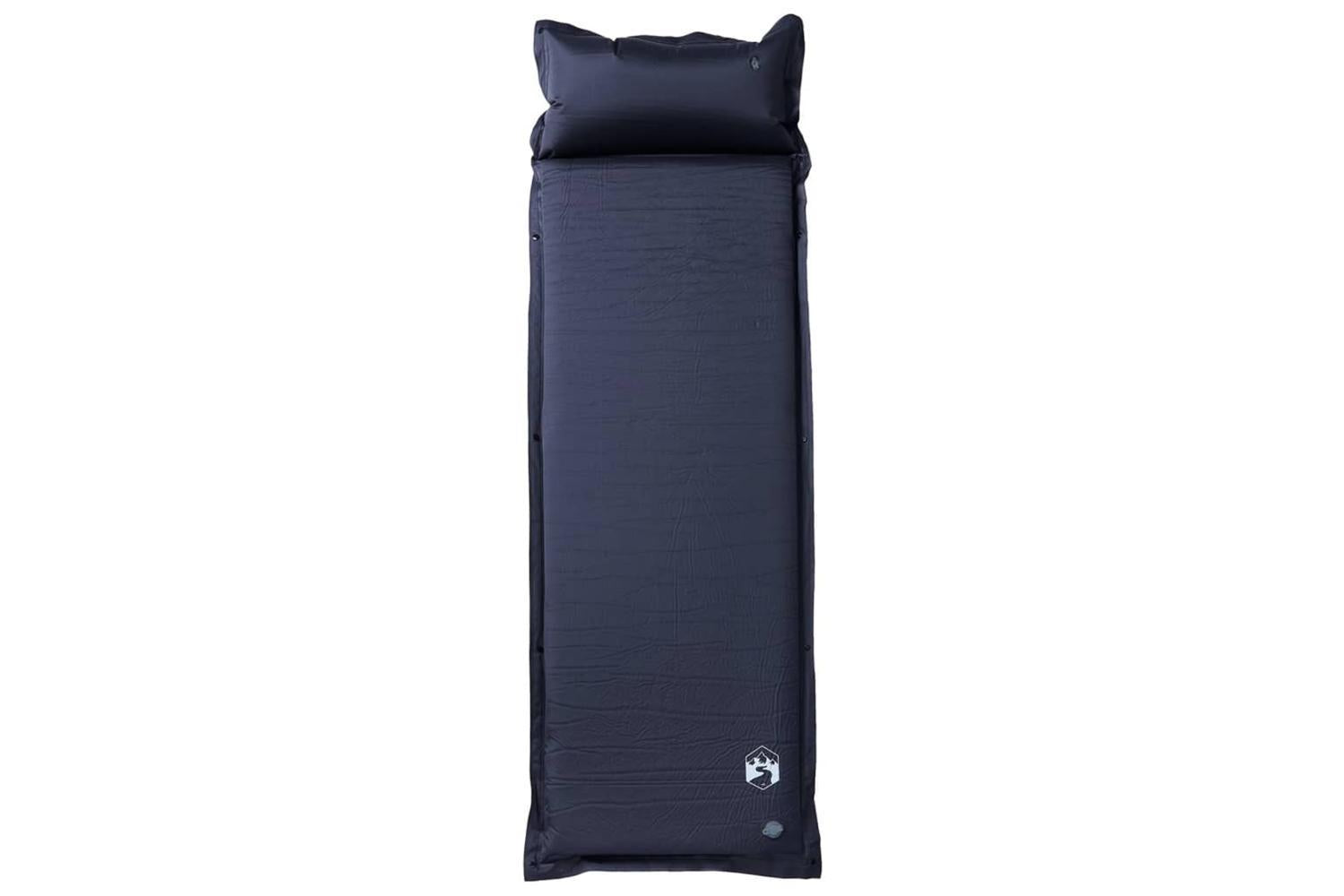 Vidaxl Self Inflating Camping Mattress With Pillow 1-person Grey-2