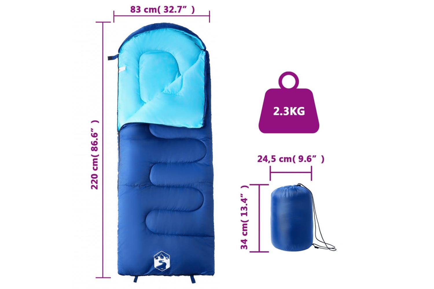 Vidaxl Sleeping Bag For Adults Camping 3-4 Seasons-5