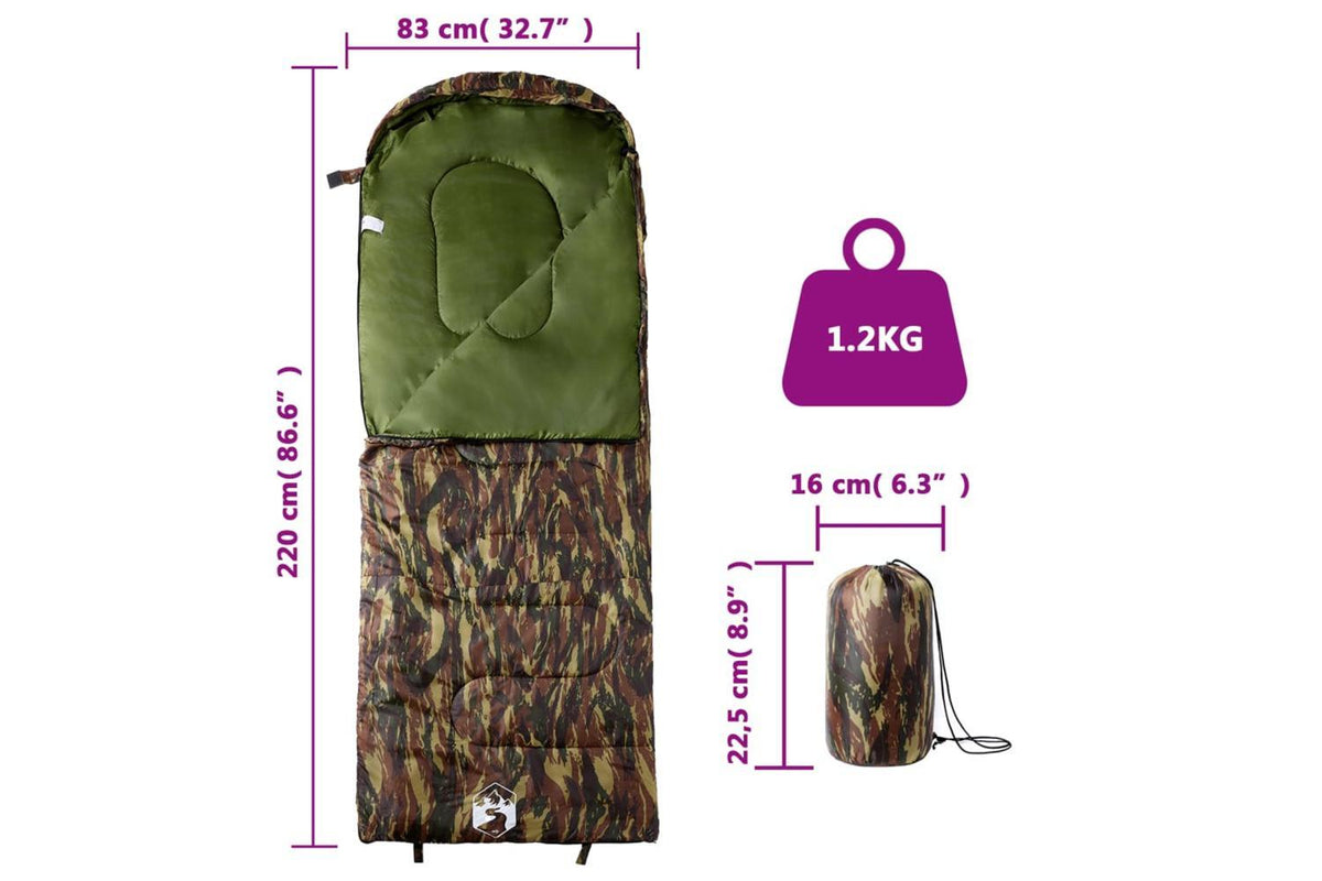Vidaxl Sleeping Bag For Adults Camping 3-4 Seasons-5