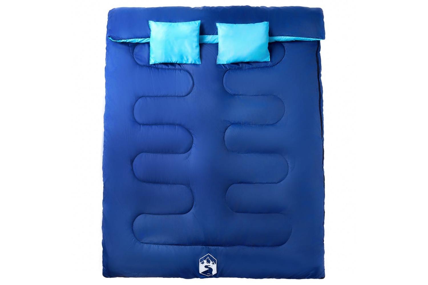 Vidaxl Double Sleeping Bag With Pillows For Adults Camping 3-4 Seasons-2