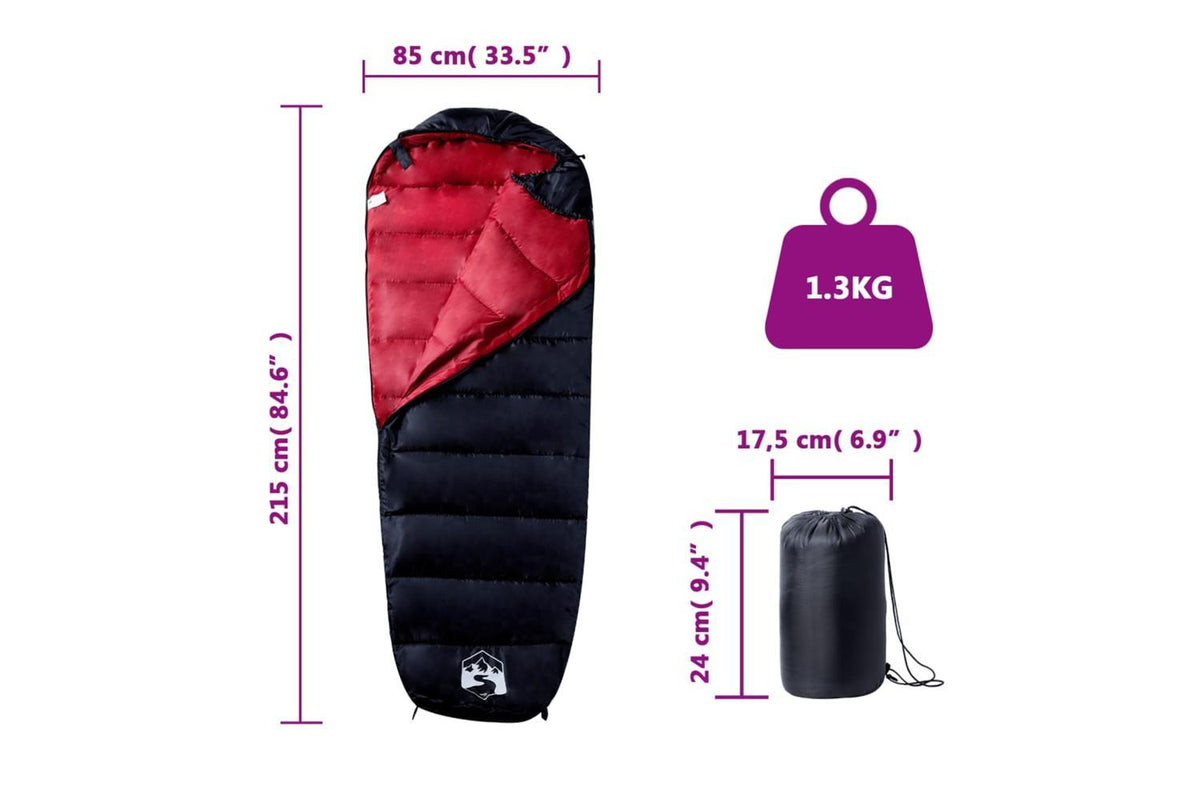 Vidaxl Mummy Sleeping Bag For Adults Camping 3 Seasons-5
