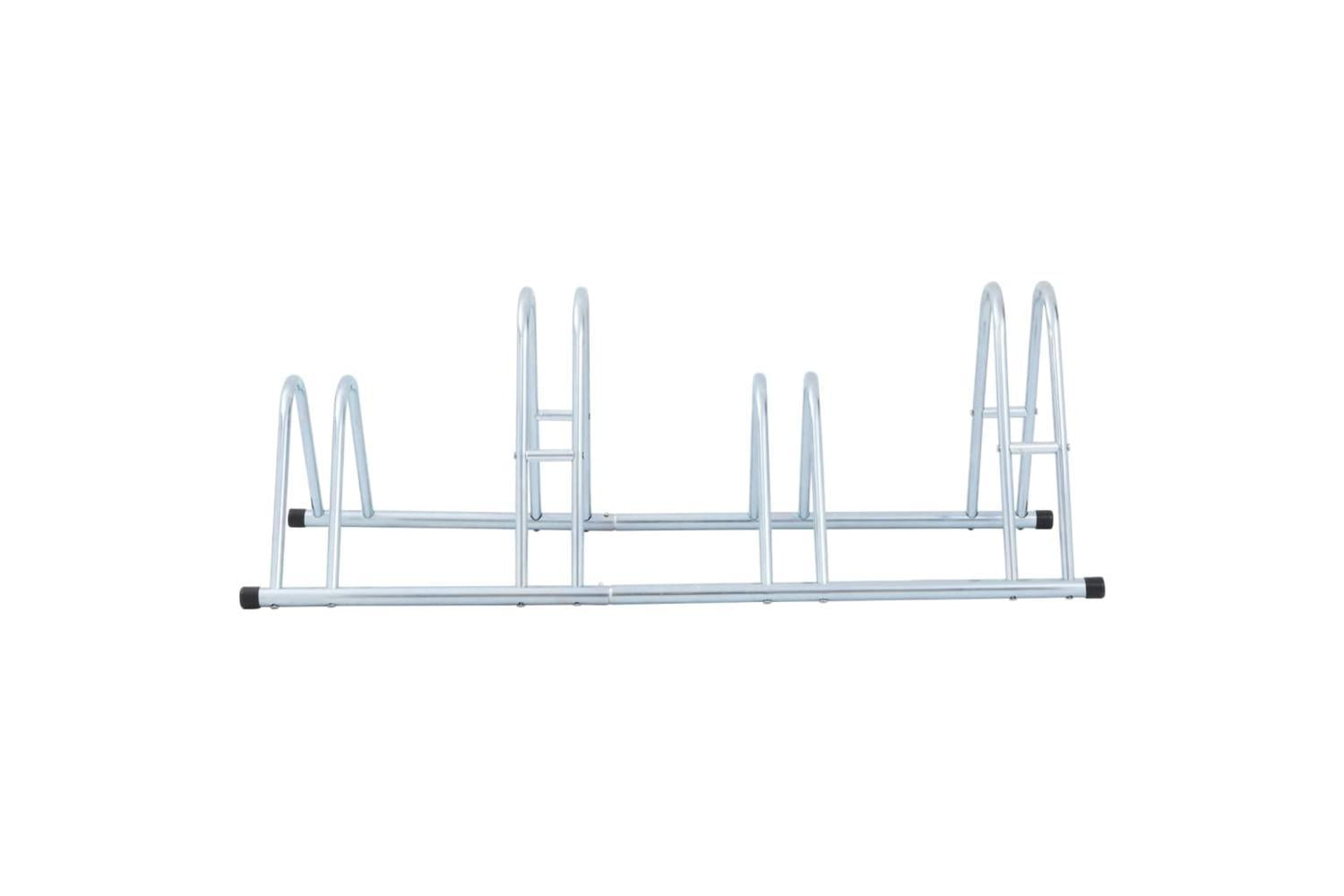Vidaxl Bicycle Stand For 4 Bikes Floor Freestanding Galvanised Steel-3
