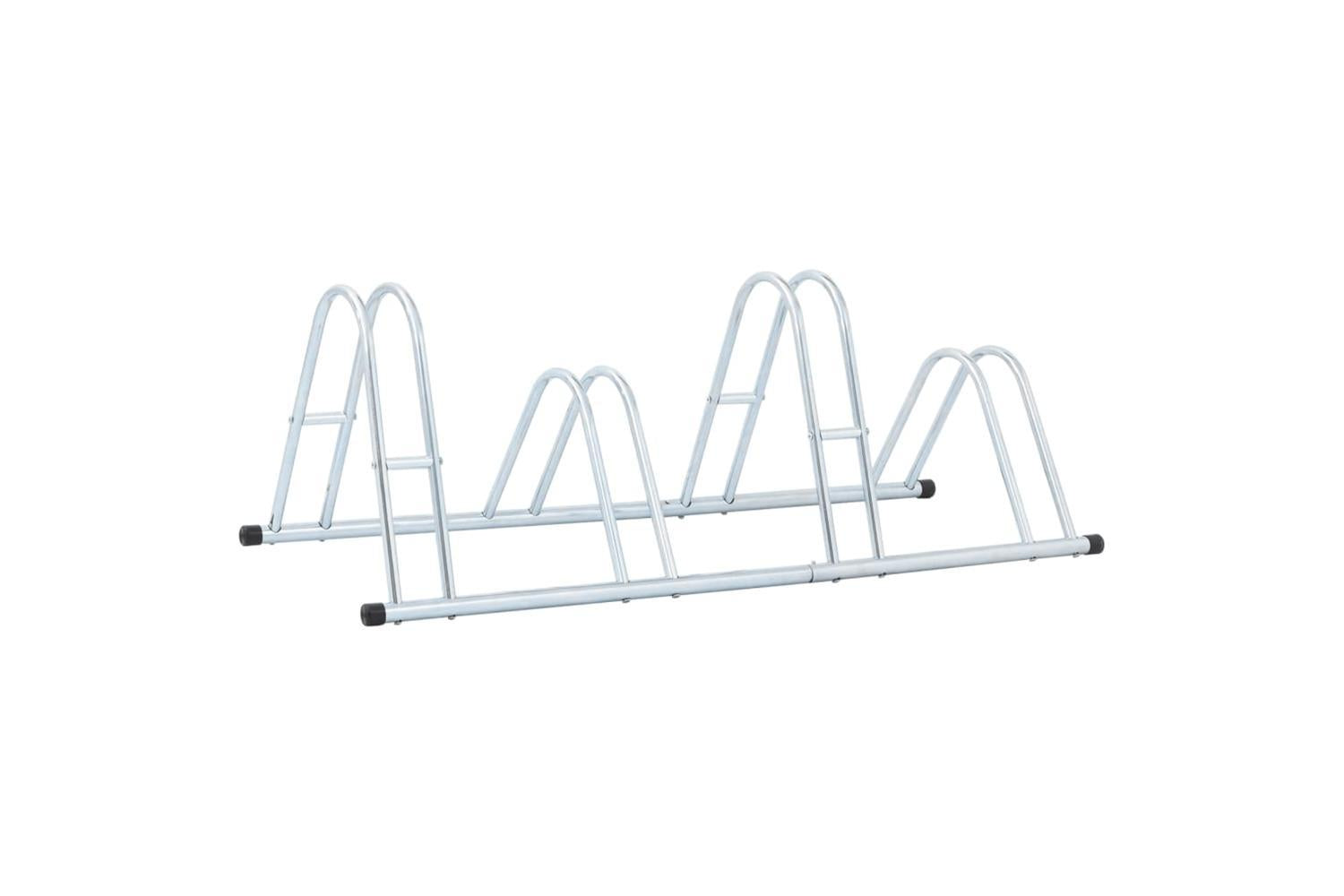 Vidaxl Bicycle Stand For 4 Bikes Floor Freestanding Galvanised Steel-5