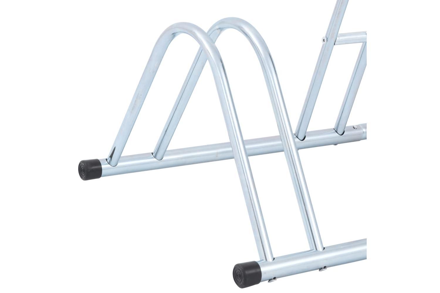 Vidaxl Bicycle Stand For 4 Bikes Floor Freestanding Galvanised Steel-7