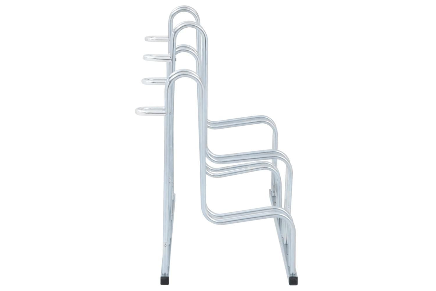 Vidaxl Bicycle Stand For 4 Bikes Floor Freestanding Galvanised Steel-4