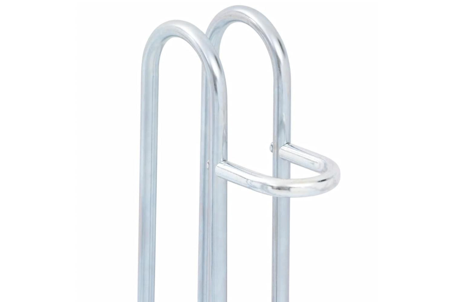 Vidaxl Bicycle Stand For 4 Bikes Floor Freestanding Galvanised Steel-7