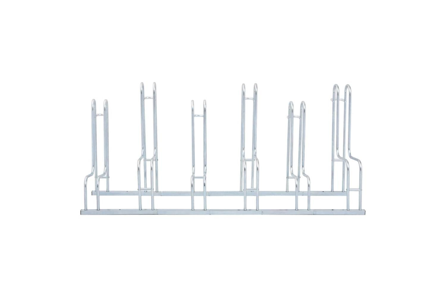 Vidaxl Bicycle Stand For 6 Bikes Floor Freestanding Galvanised Steel-3