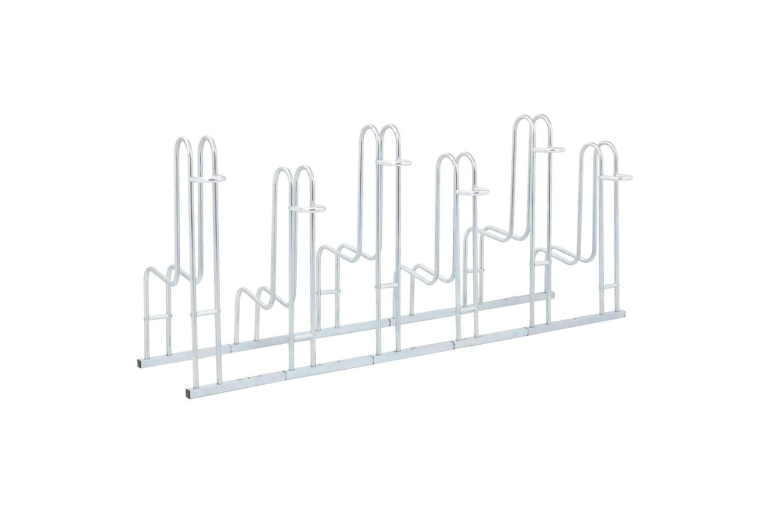 Vidaxl Bicycle Stand For 6 Bikes Floor Freestanding Galvanised Steel-5