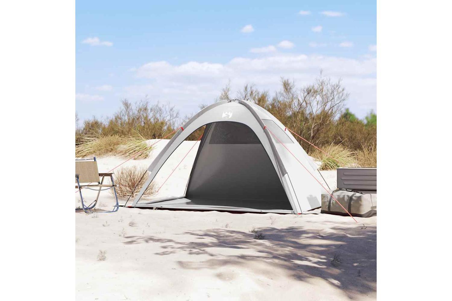 Vidaxl Beach Tent Grey Waterproof-3