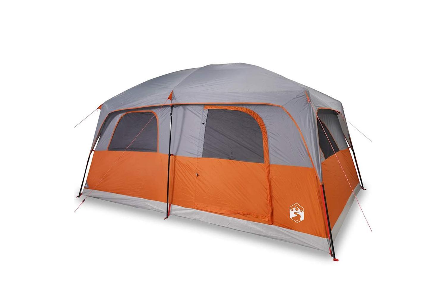Vidaxl Family Tent Cabin 8-person Grey And Orange Waterproof
