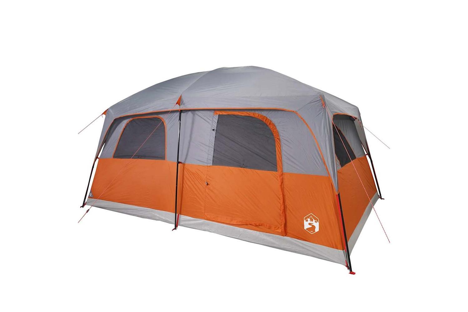 Vidaxl Family Tent Cabin 8-person Grey And Orange Waterproof-4