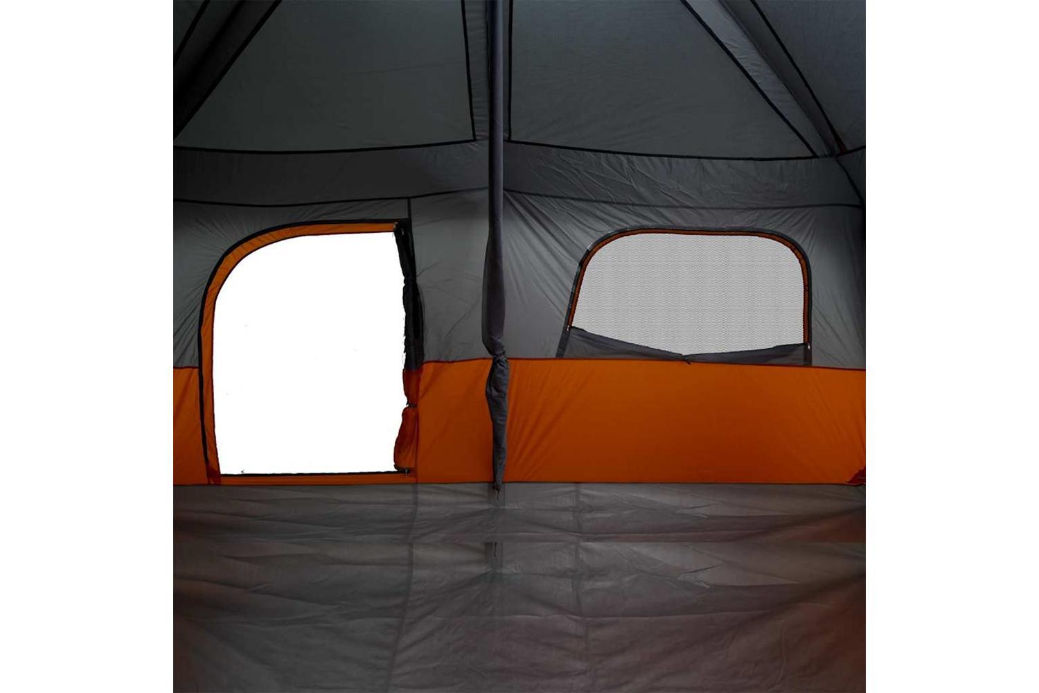 Vidaxl Family Tent Cabin 8-person Grey And Orange Waterproof-9