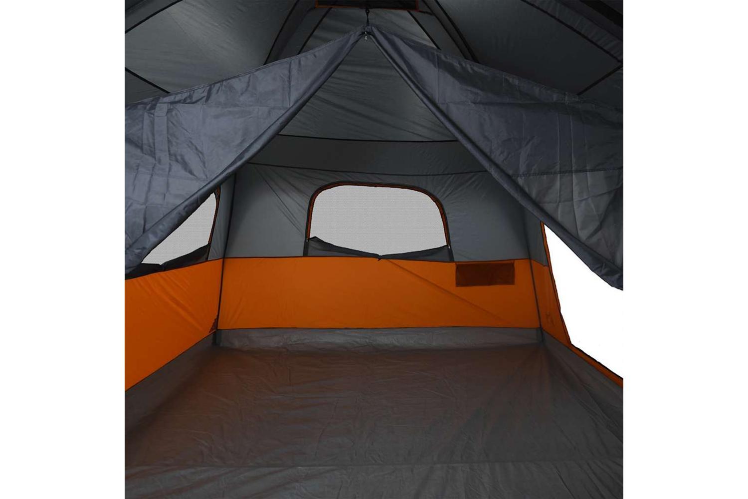 Vidaxl Family Tent Cabin 8-person Grey And Orange Waterproof-10