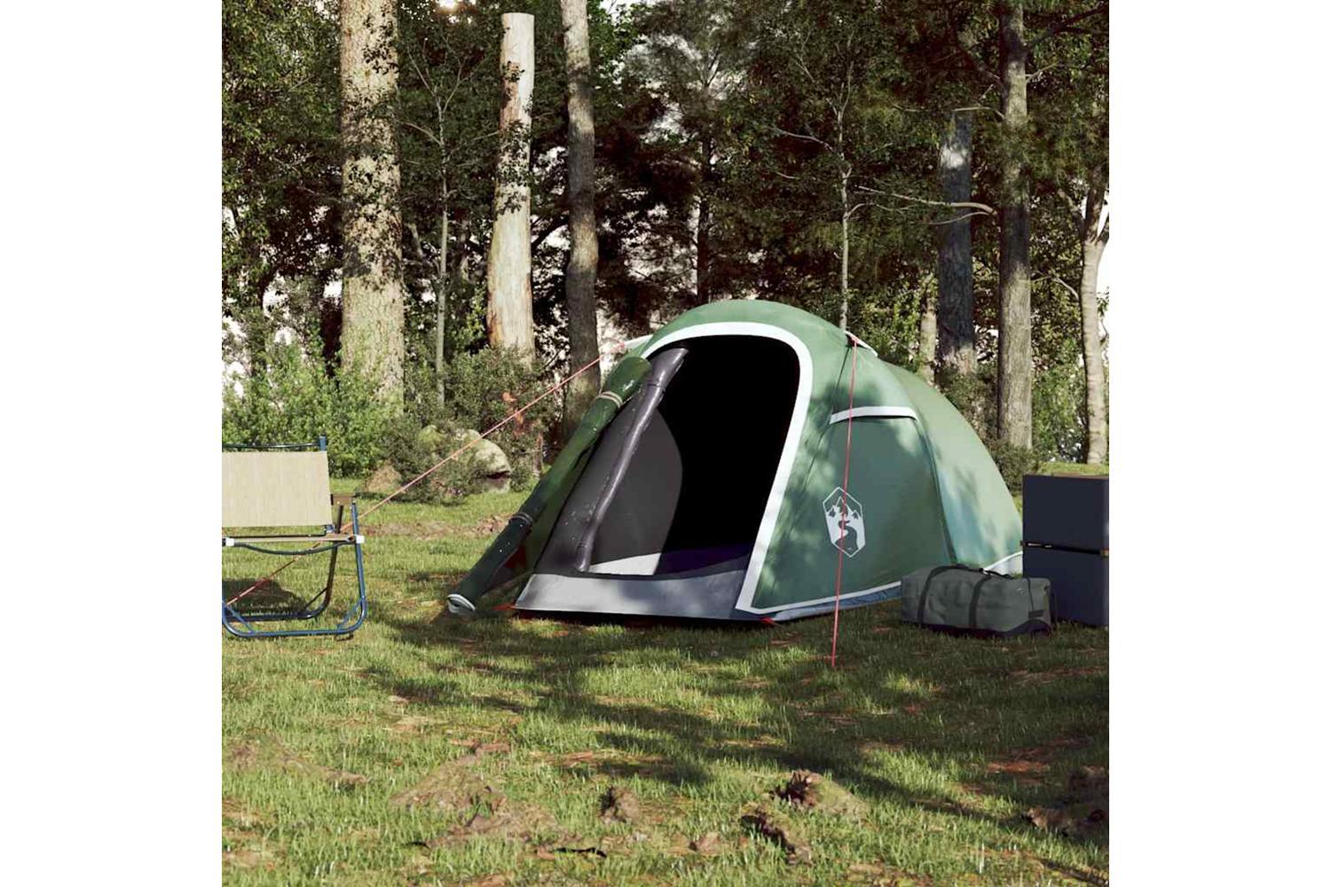 Vidaxl Camping Tent Tunnel 2-person Green Waterproof-3
