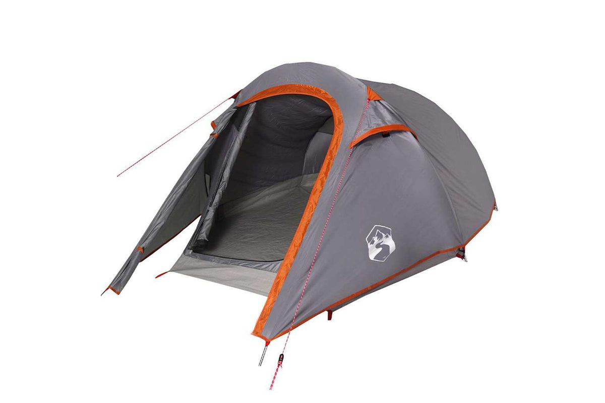 Vidaxl Camping Tent Tunnel 2-person Grey And Orange Waterproof-2