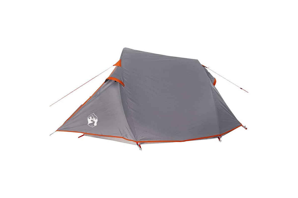 Vidaxl Camping Tent Tunnel 2-person Grey And Orange Waterproof-10