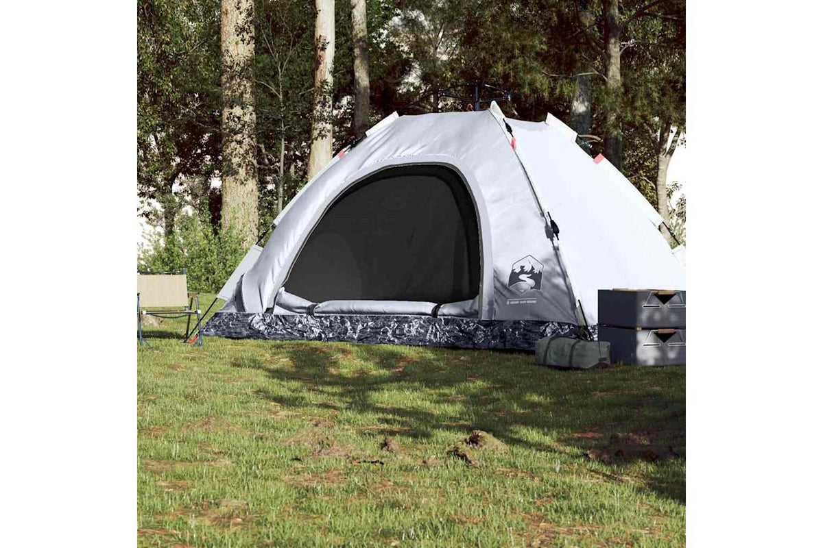 Vidaxl Camping Tent 5-person White Blackout Fabric Quick Release-3