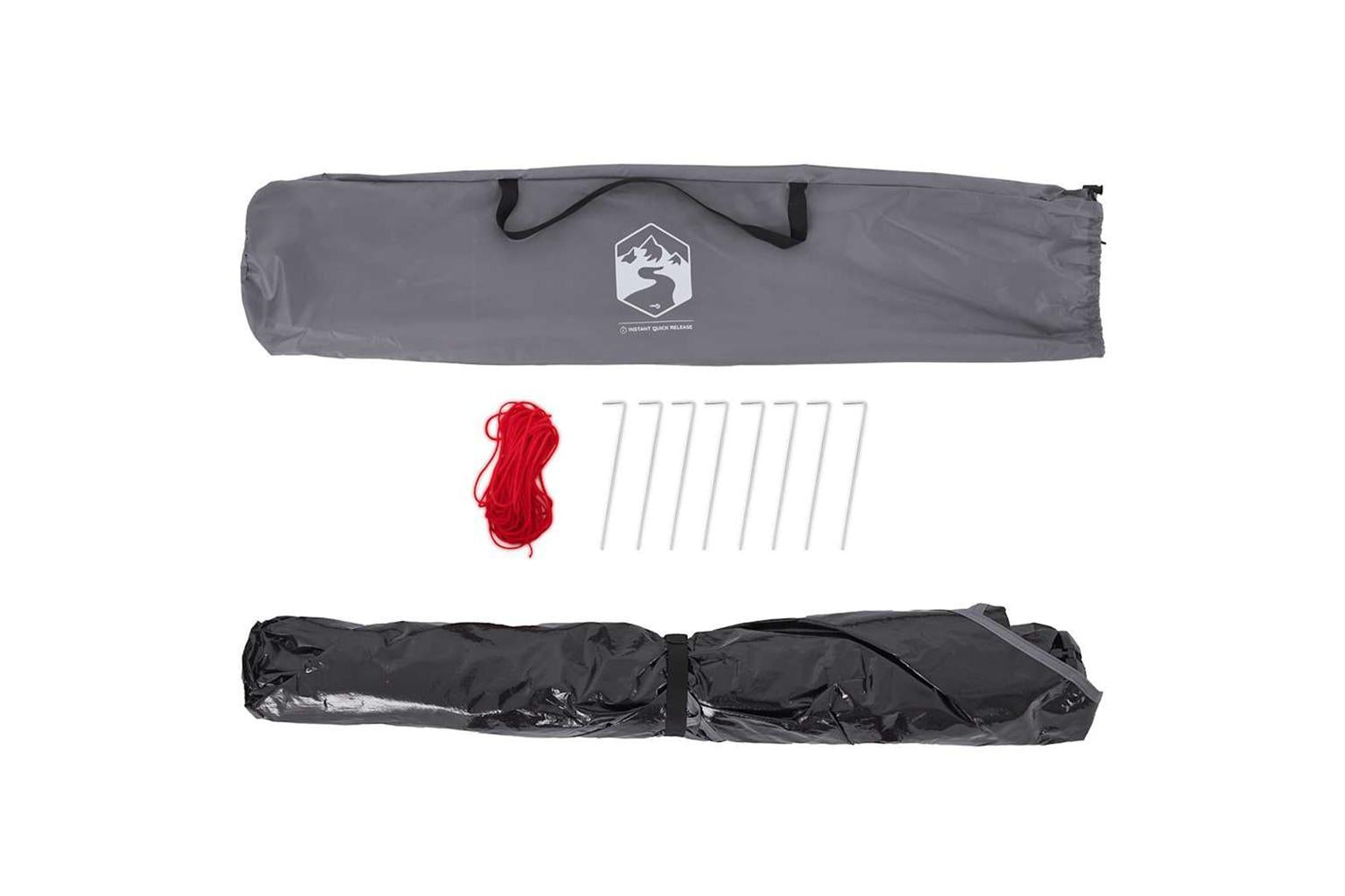 Vidaxl Beach Tent 2-person Grey Quick Release Waterproof-9