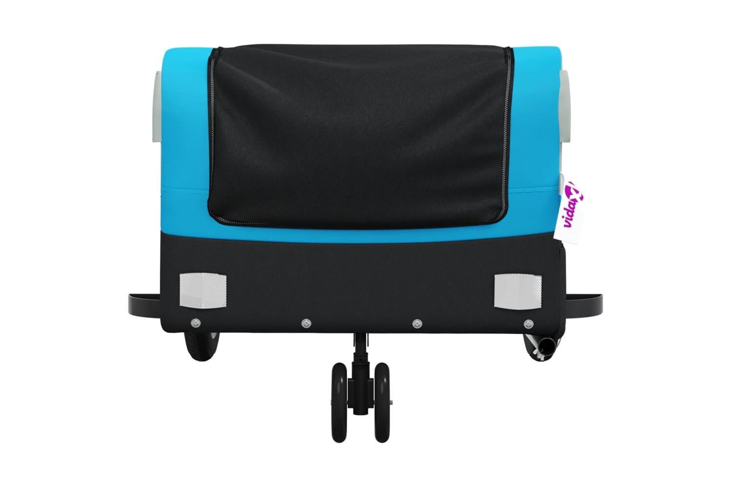 Vidaxl Bike Trailer Black And Blue 30 Kg Iron-6