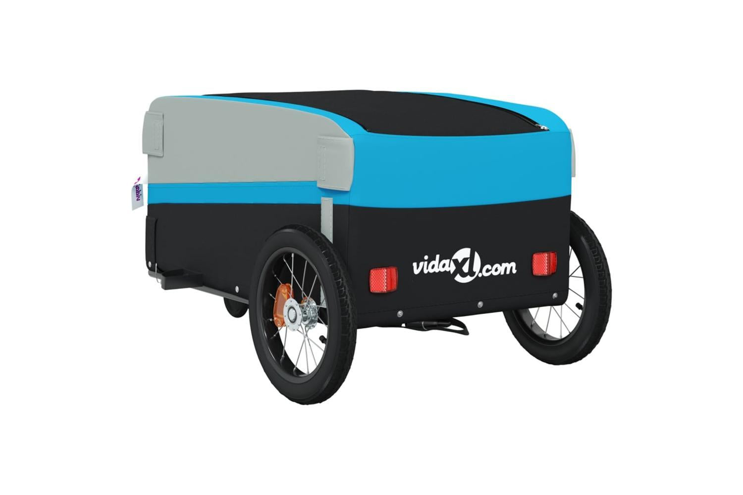 Vidaxl Bike Trailer Black And Blue 30 Kg Iron-8