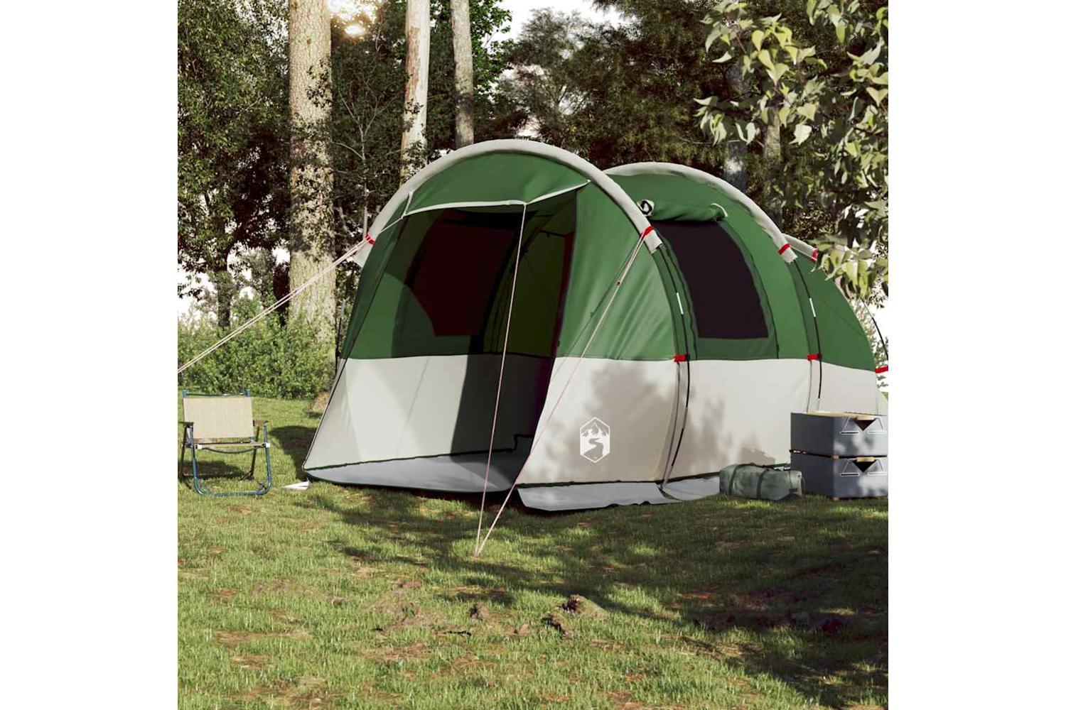 Vidaxl Camping Tent Tunnel 4-person Green Waterproof-3