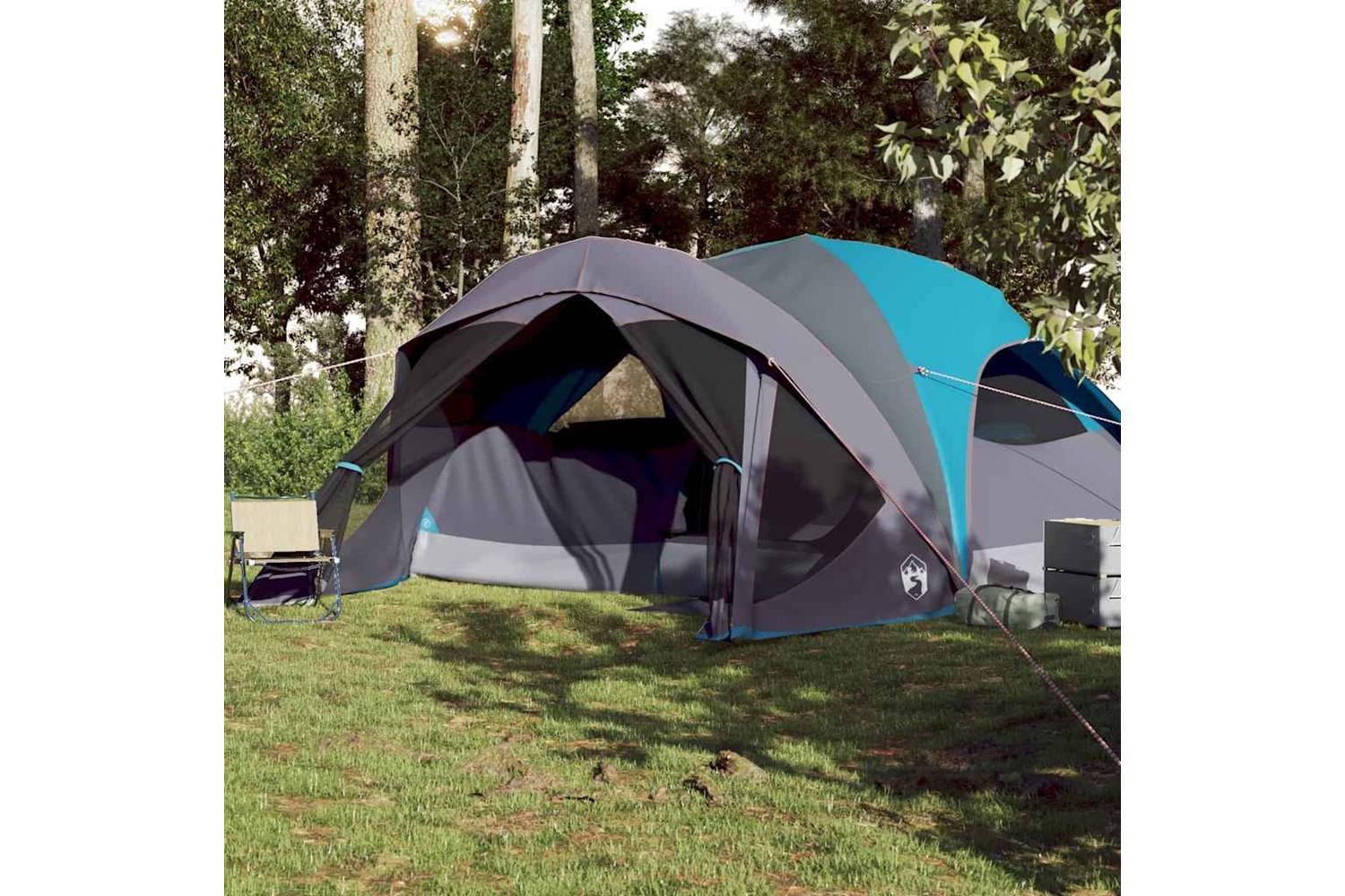Vidaxl Family Tent Cabin 6-person Blue Waterproof-3