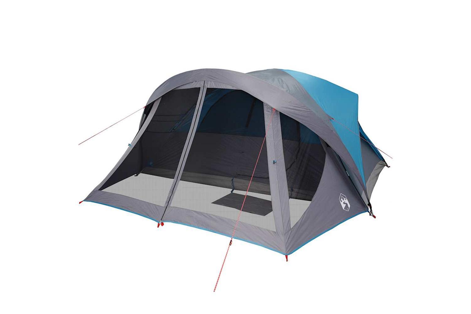Vidaxl Family Tent Cabin 6-person Blue Waterproof-5