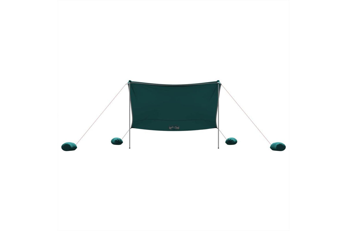 Vidaxl Beach Canopy With Sand Anchors Green 304x300 Cm-4