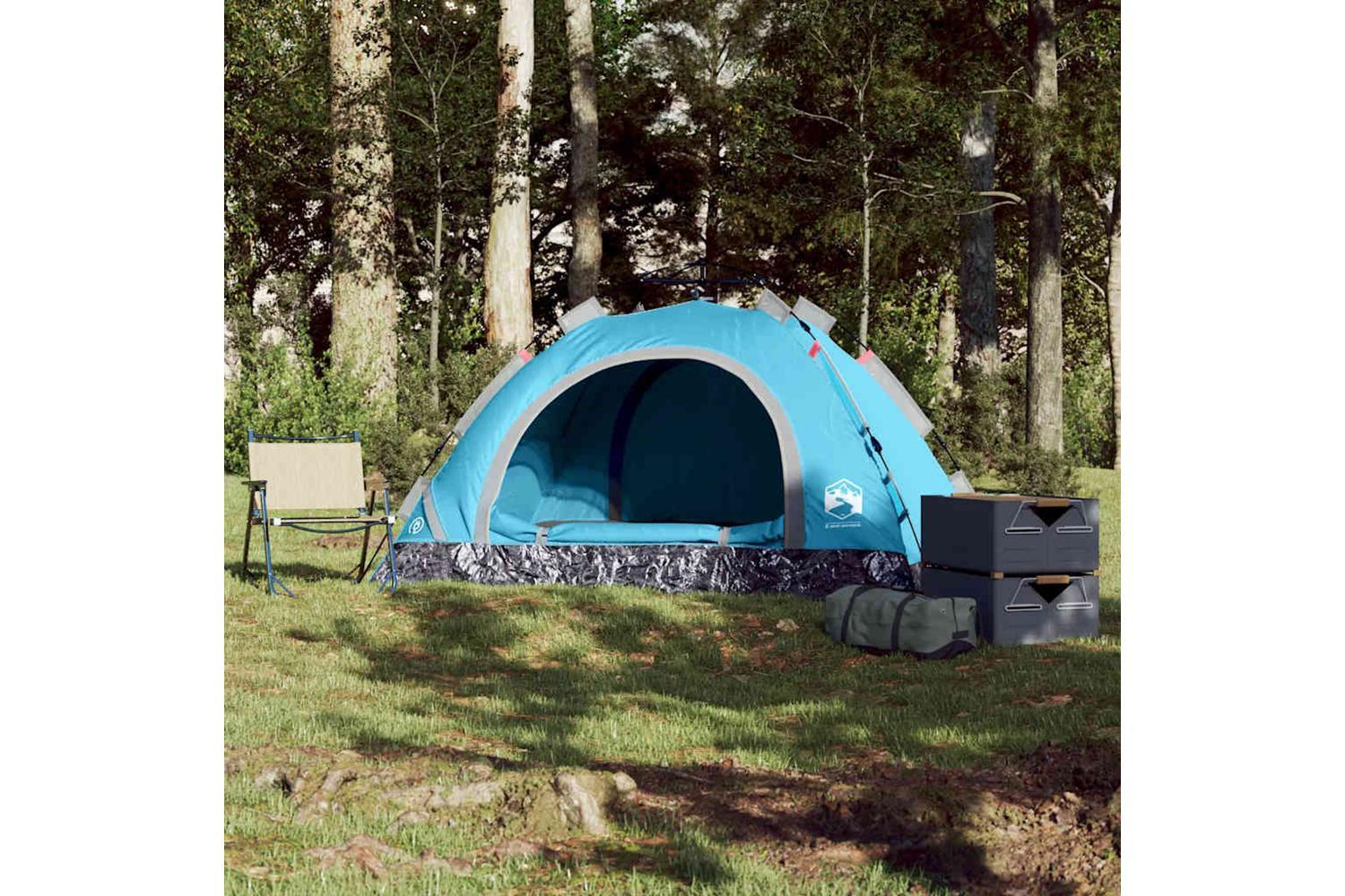 Vidaxl Camping Tent 2-person Blue Quick Release-3
