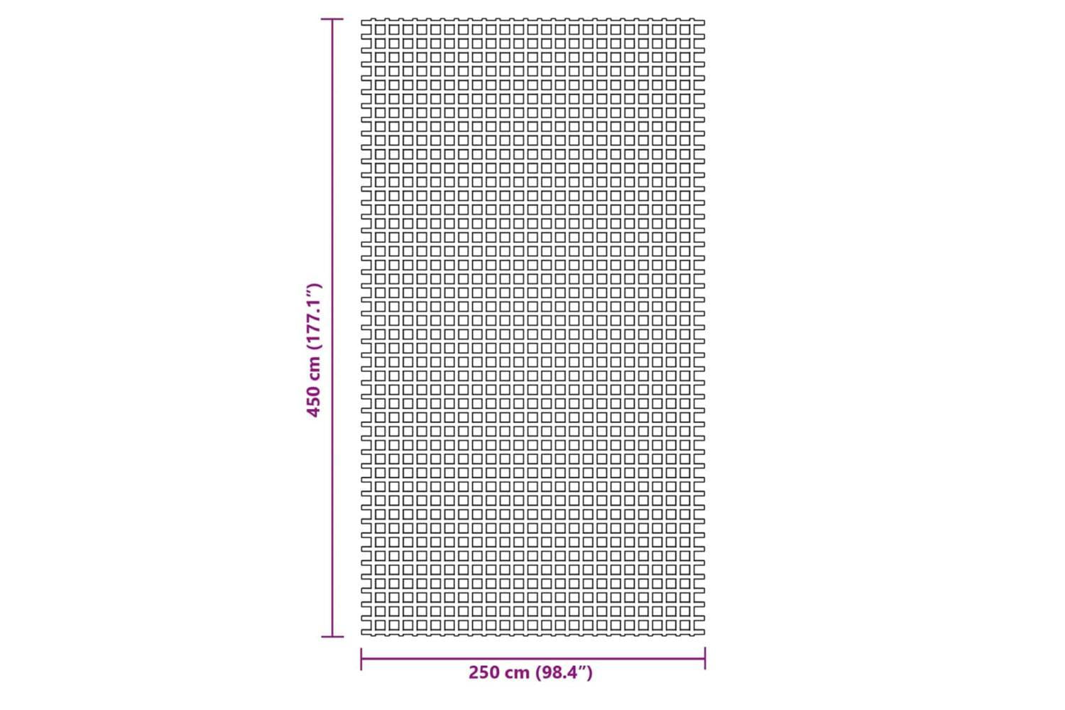 Vidaxl Tent Carpet Green 4.5x2.5 M-7