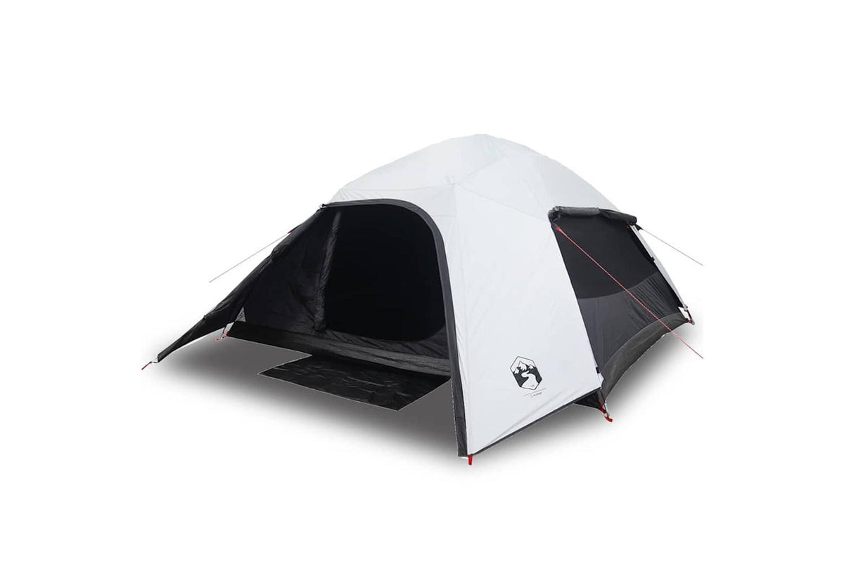 Vidaxl Camping Tent Dome 4-person White Blackout Fabric Waterproof-2