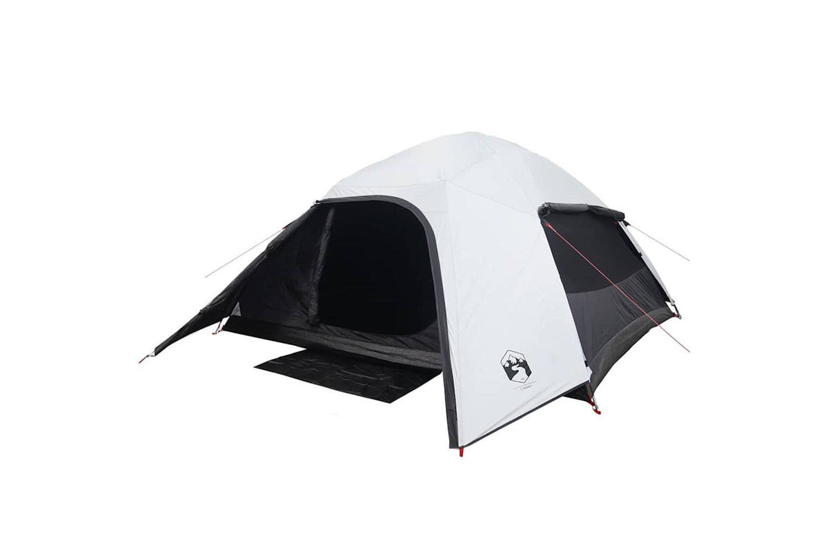 Vidaxl Camping Tent Dome 4-person White Blackout Fabric Waterproof-3