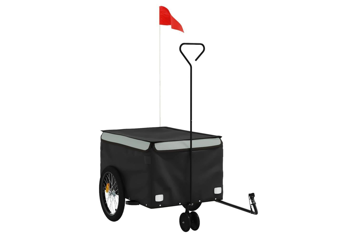 Vidaxl Bike Trailer Black And Grey 30 Kg Iron-2