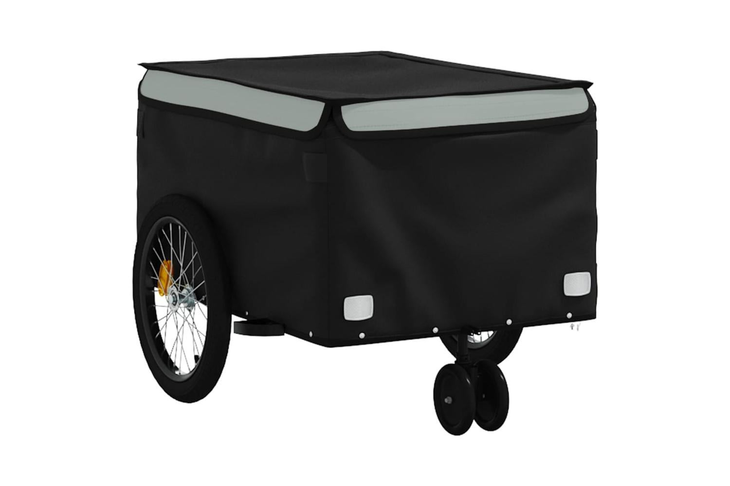 Vidaxl Bike Trailer Black And Grey 30 Kg Iron-4