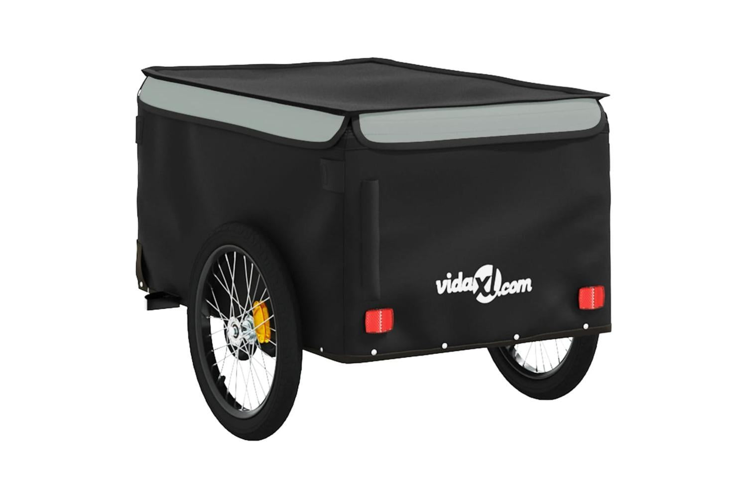 Vidaxl Bike Trailer Black And Grey 30 Kg Iron-8