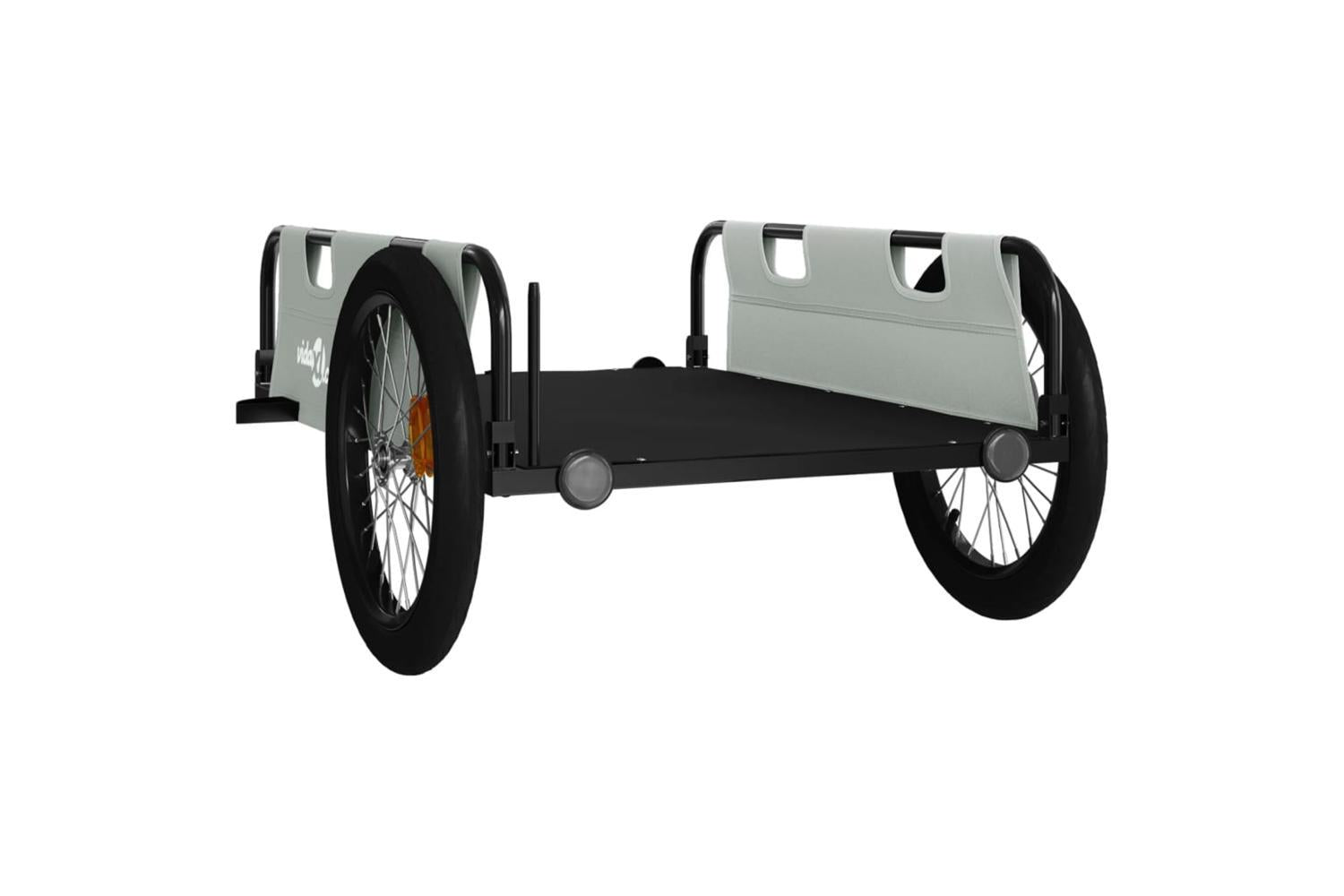 Vidaxl Bike Trailer Grey And Black Oxford Fabric And Iron-7
