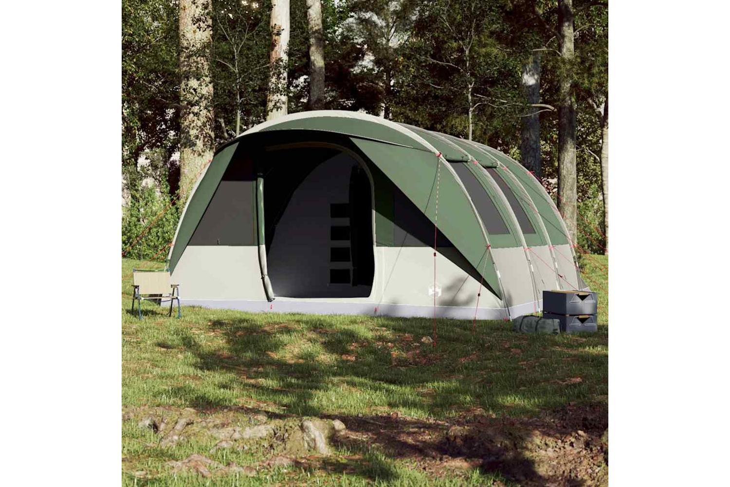 Vidaxl Family Tent Tunnel 7-person Green Waterproof-3