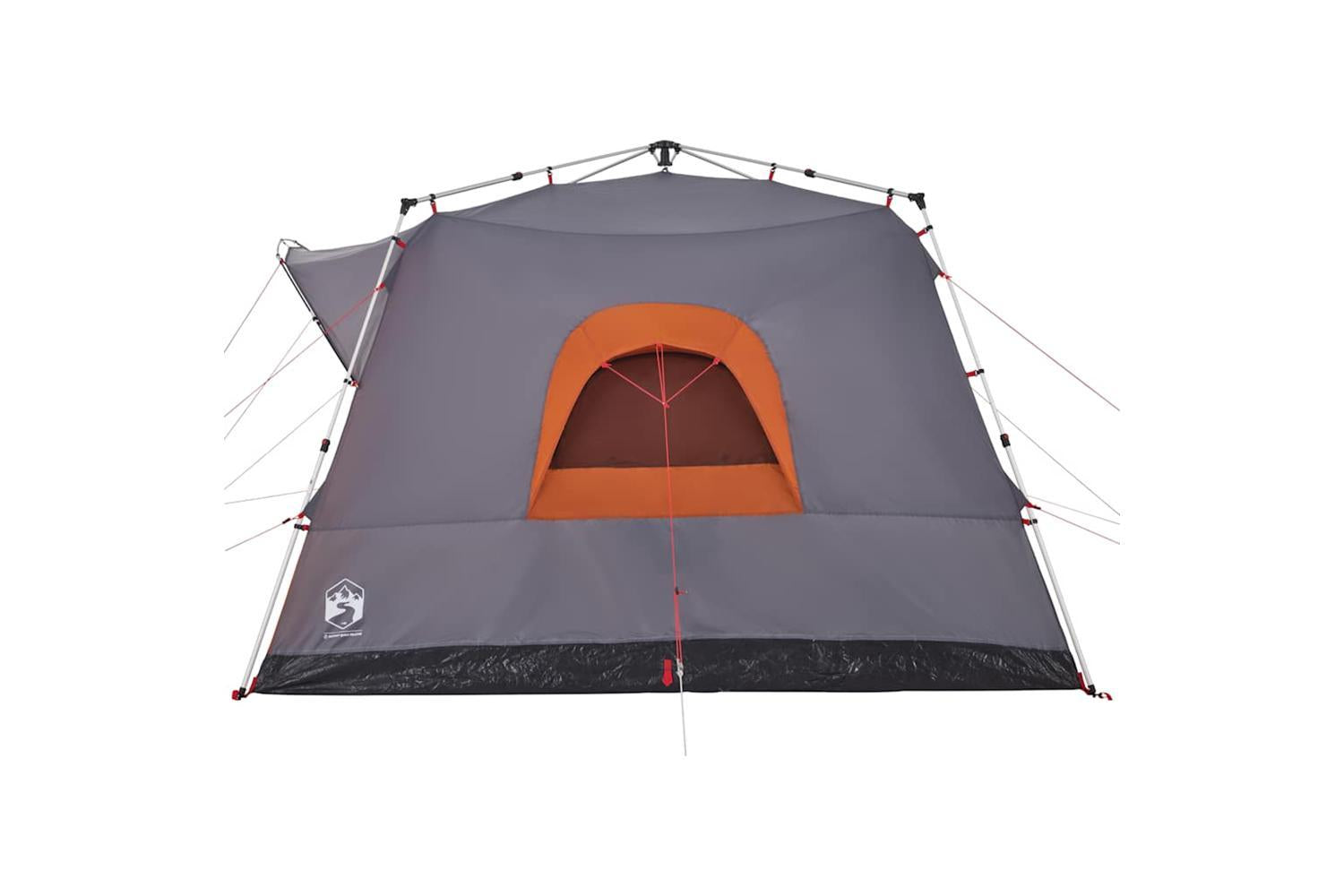 Vidaxl Family Tent Cabin 7-person Grey And Orange Quick Release-7