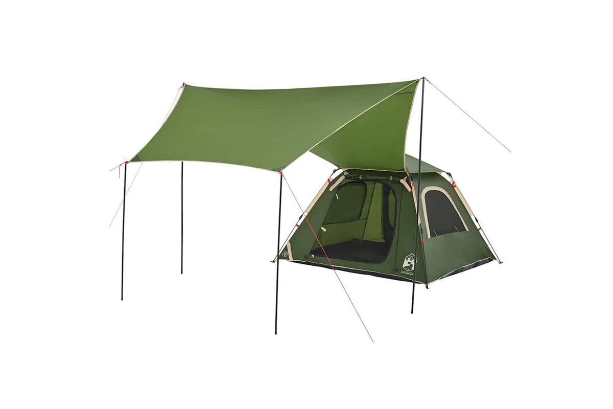 Vidaxl Camping Tent Dome 4-person Green Quick Release-9