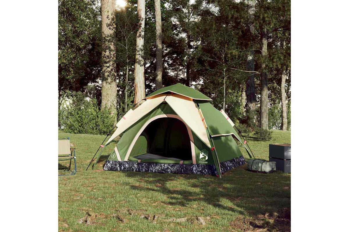 Vidaxl Camping Tent Dome 4-person Green Quick Release-3