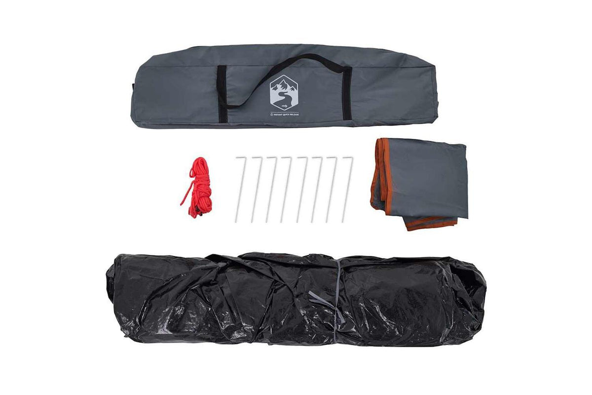 Vidaxl Camping Tent Dome 4-person Grey And Orange Quick Release-10