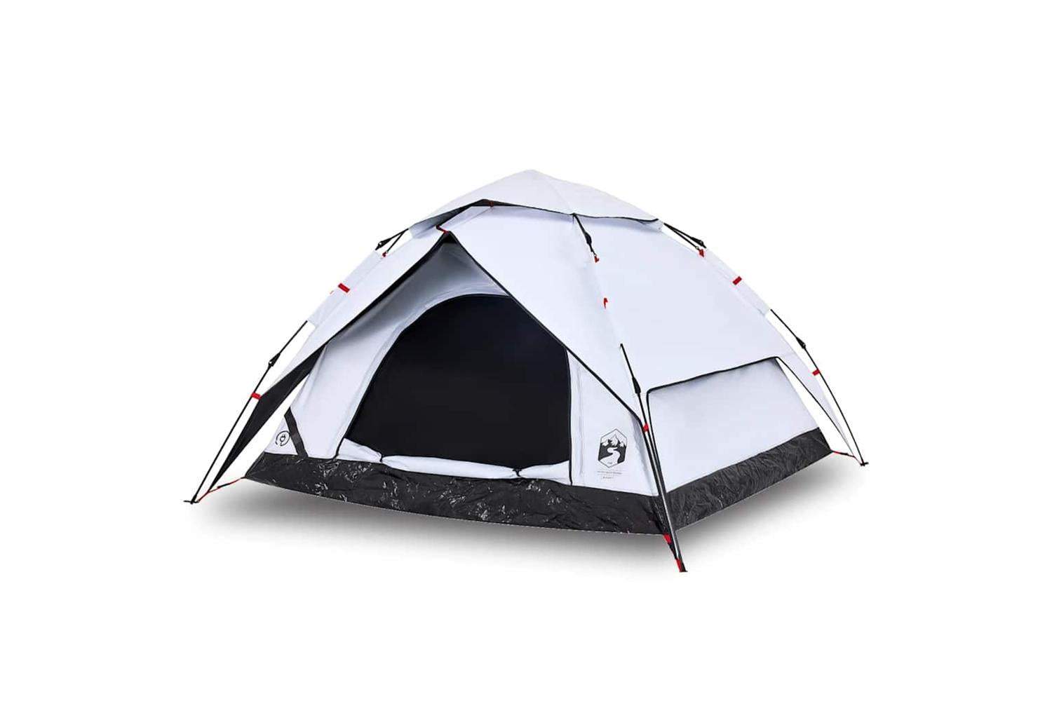 Vidaxl Camping Tent Dome 5-person White Blackout Fabric Quick Release-2