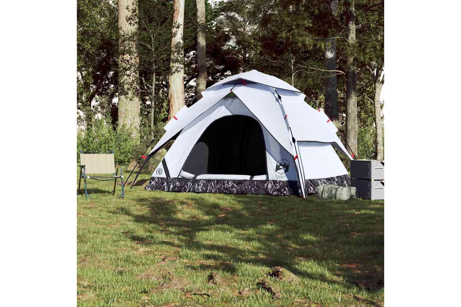 Vidaxl Camping Tent Dome 5-person White Blackout Fabric Quick Release-3