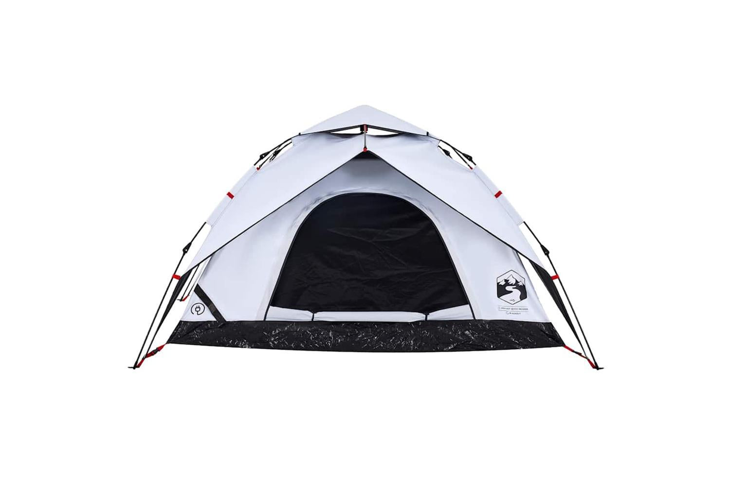 Vidaxl Camping Tent Dome 5-person White Blackout Fabric Quick Release-5