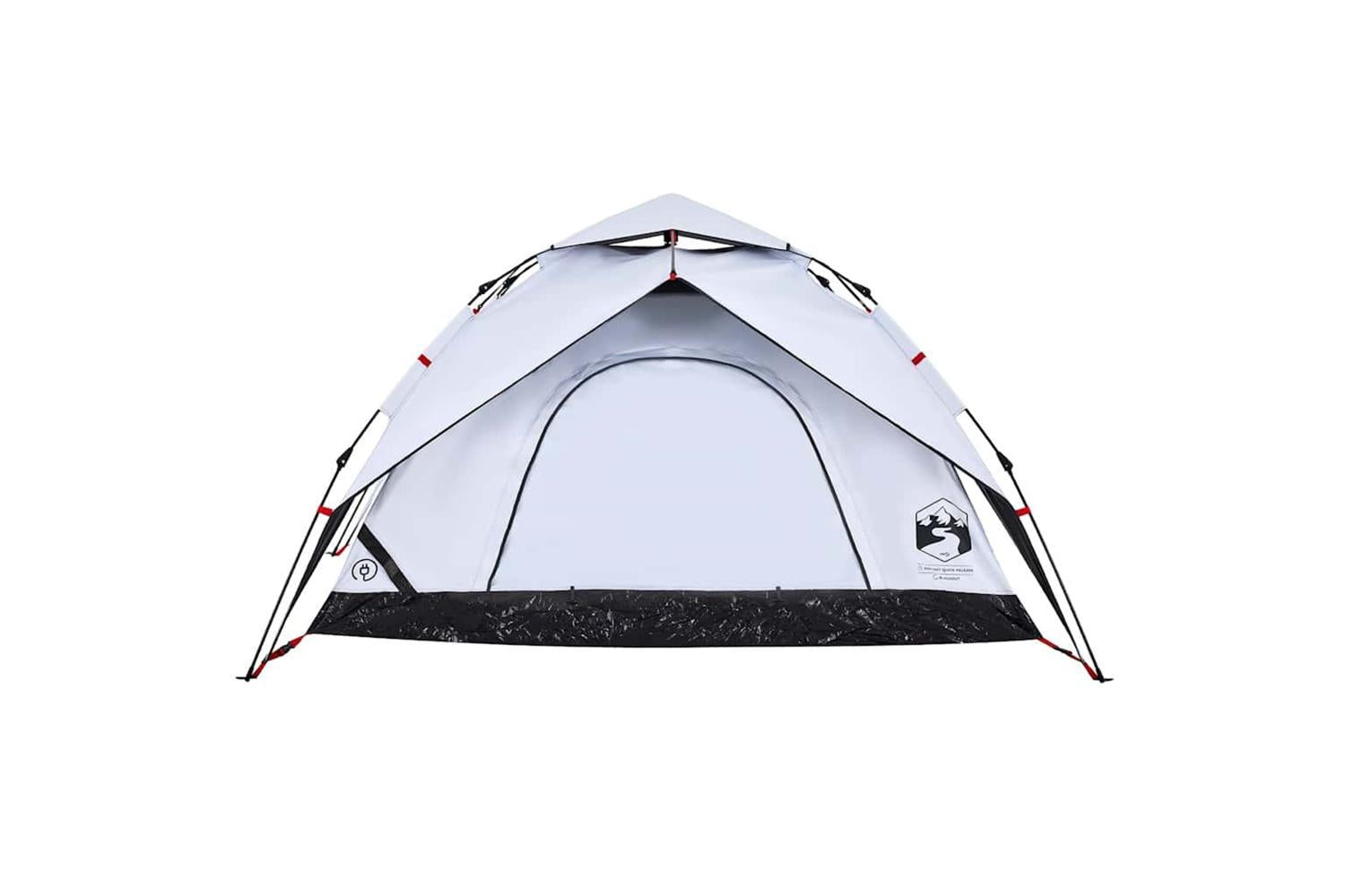 Vidaxl Camping Tent Dome 5-person White Blackout Fabric Quick Release-6
