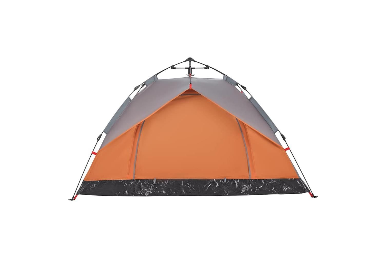 Vidaxl Camping Tent Dome 3-person Grey And Orange Quick Release-8