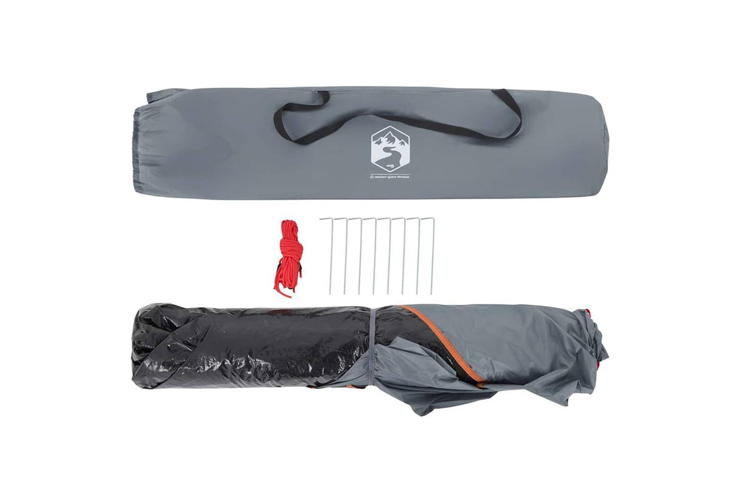 Vidaxl Camping Tent Dome 3-person Grey And Orange Quick Release-10